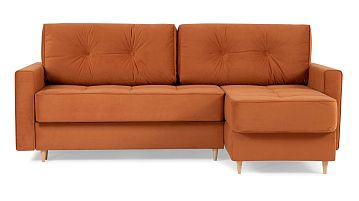 Угловой диван Amani с широкими подлокотниками, стежка пуговицы