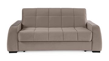 Прямой диван Domo Pro с накладкой цвет Ясень, стежка квадрат